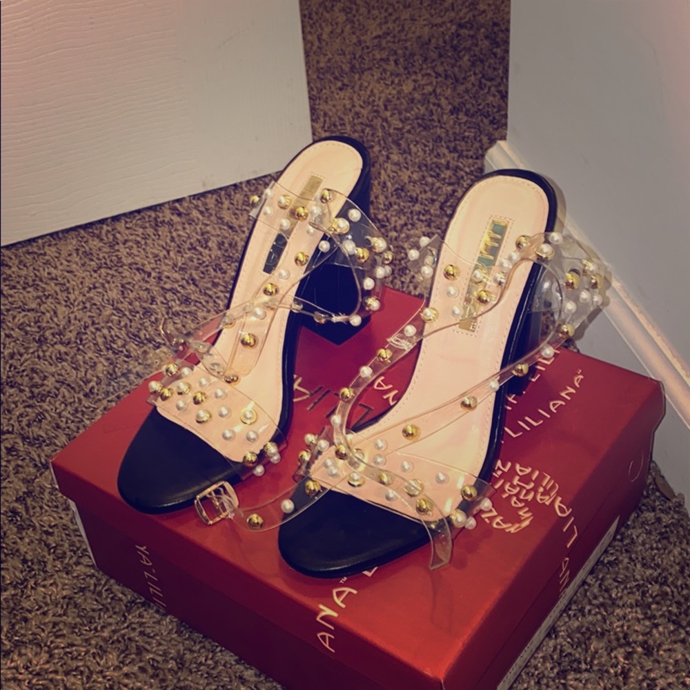 Studded, pearls 4inch heels from fashion nova!🔥🔥
